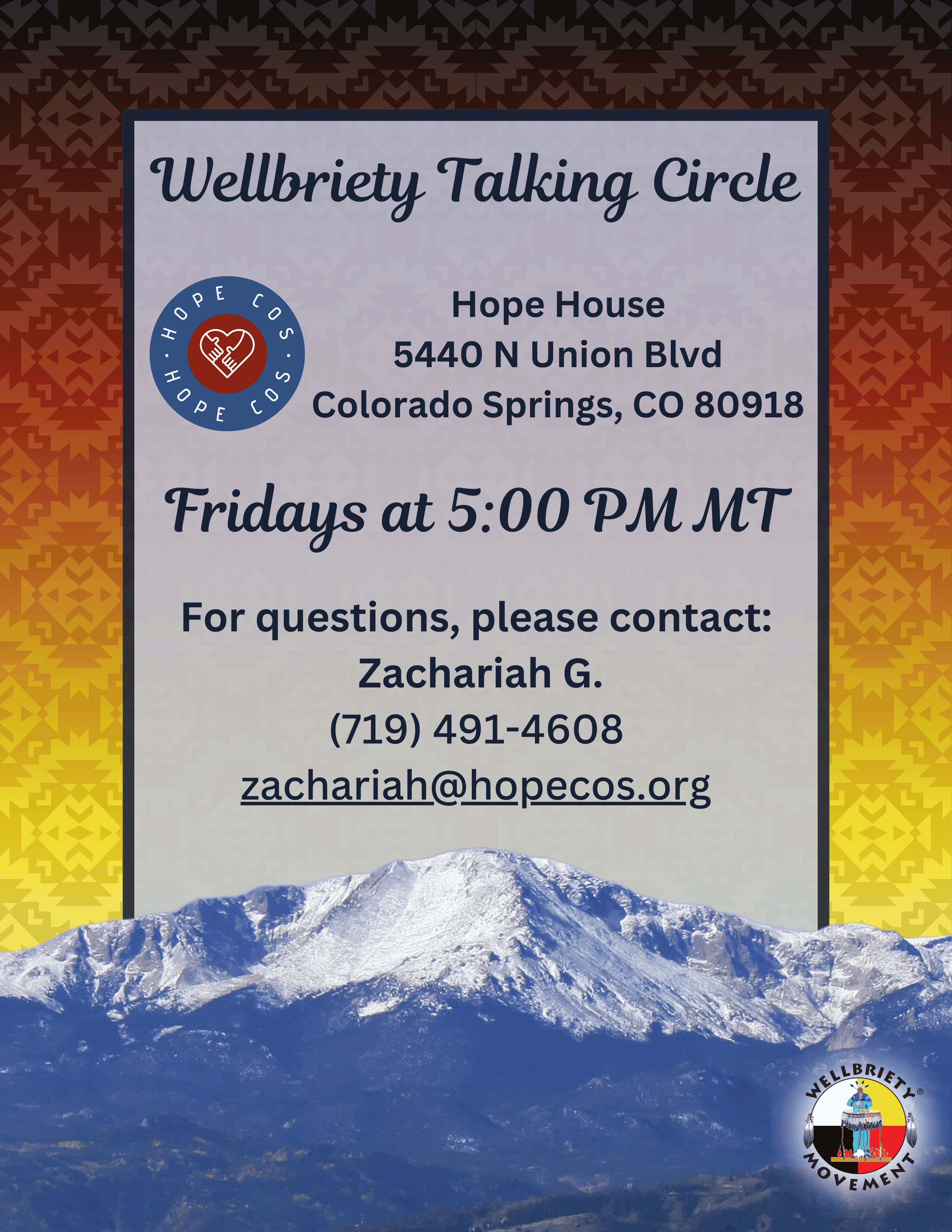 01-2025 CoS Wellbriety Meeting Mothers of Tradition