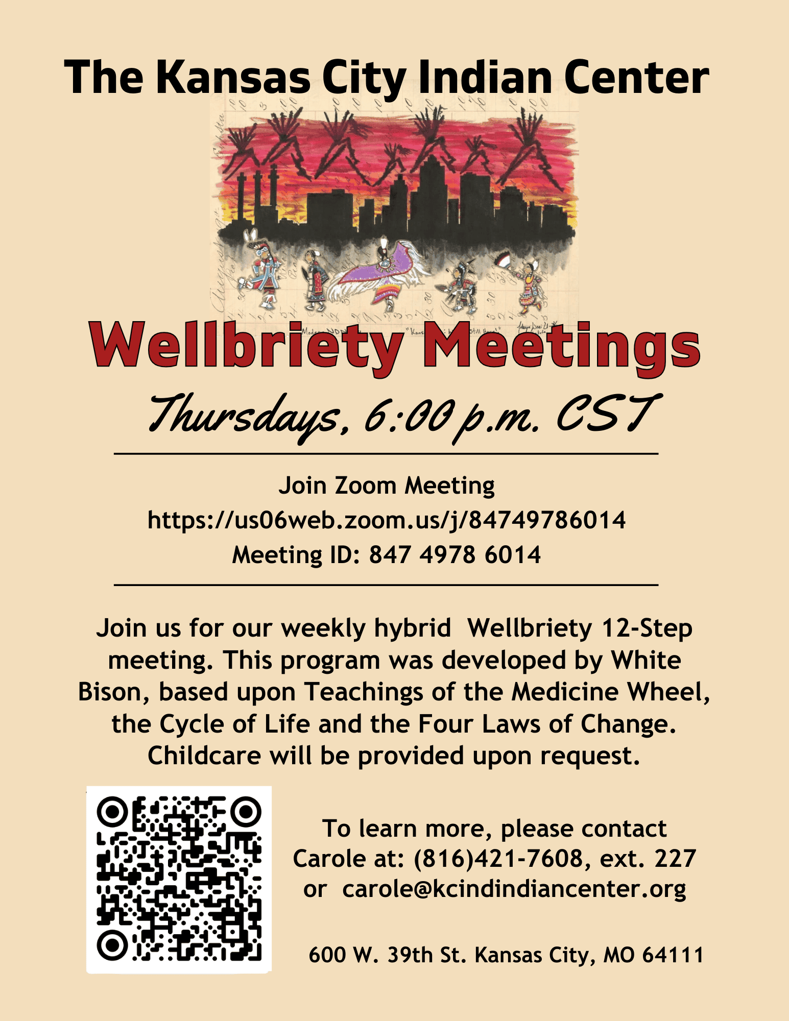01-2025 KCIC Wellbriety Meeting Flyer Mothers of Tradition